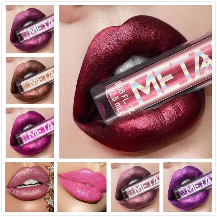Metallic Liquid Lipstick Lip Gloss - Shimmery Finish