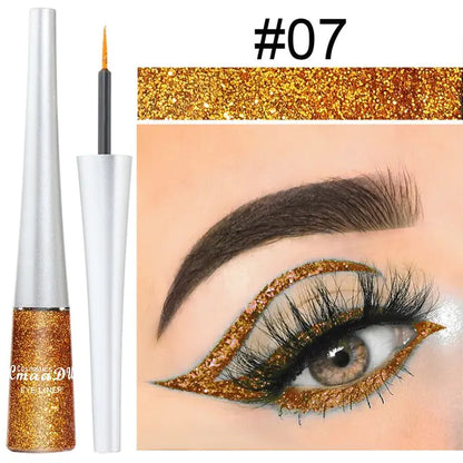 16 Colors Waterproof Glitter Eyeliner – Sparkling Makeup