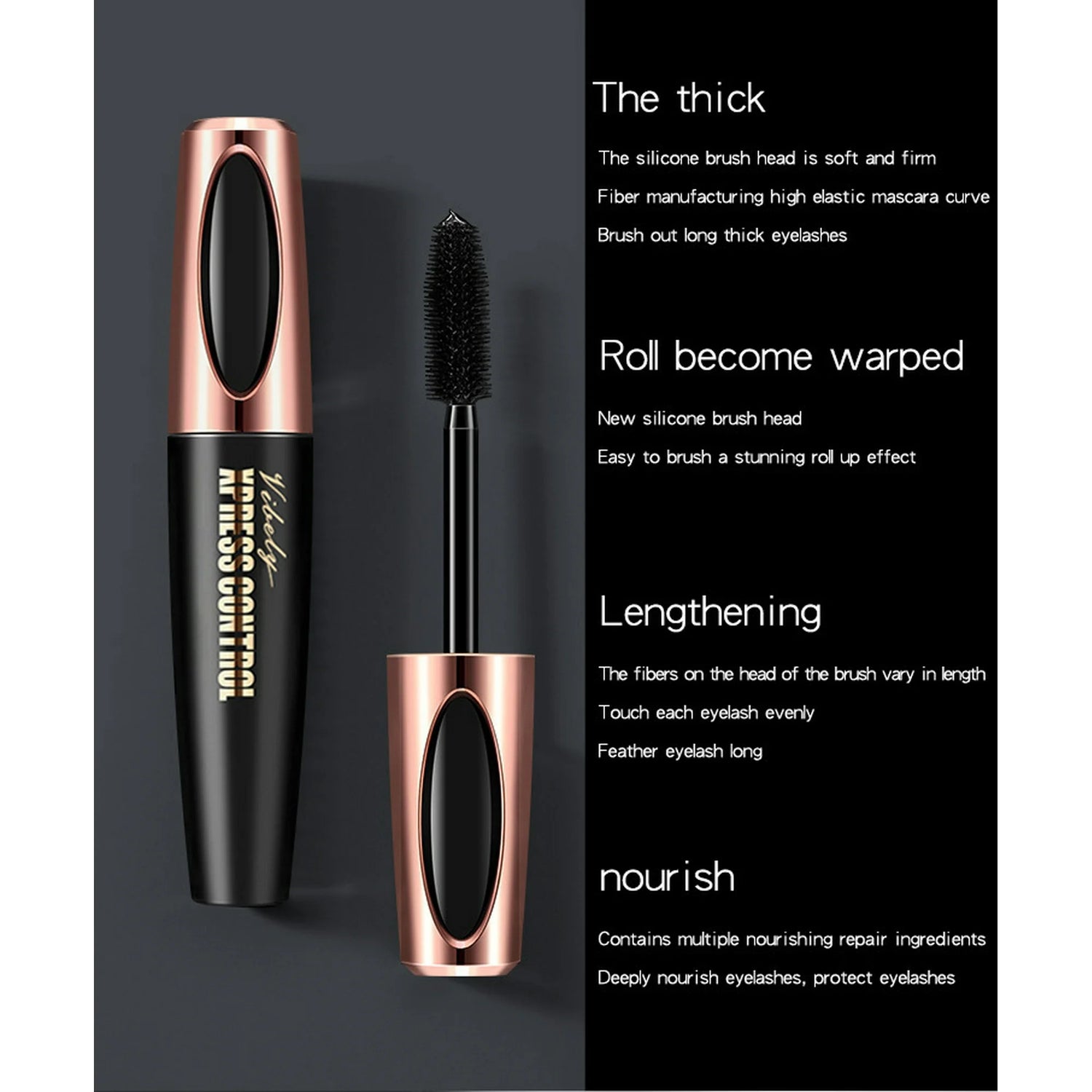 4D Silk Fiber Mascara Waterproof Lengthening &amp; Volume