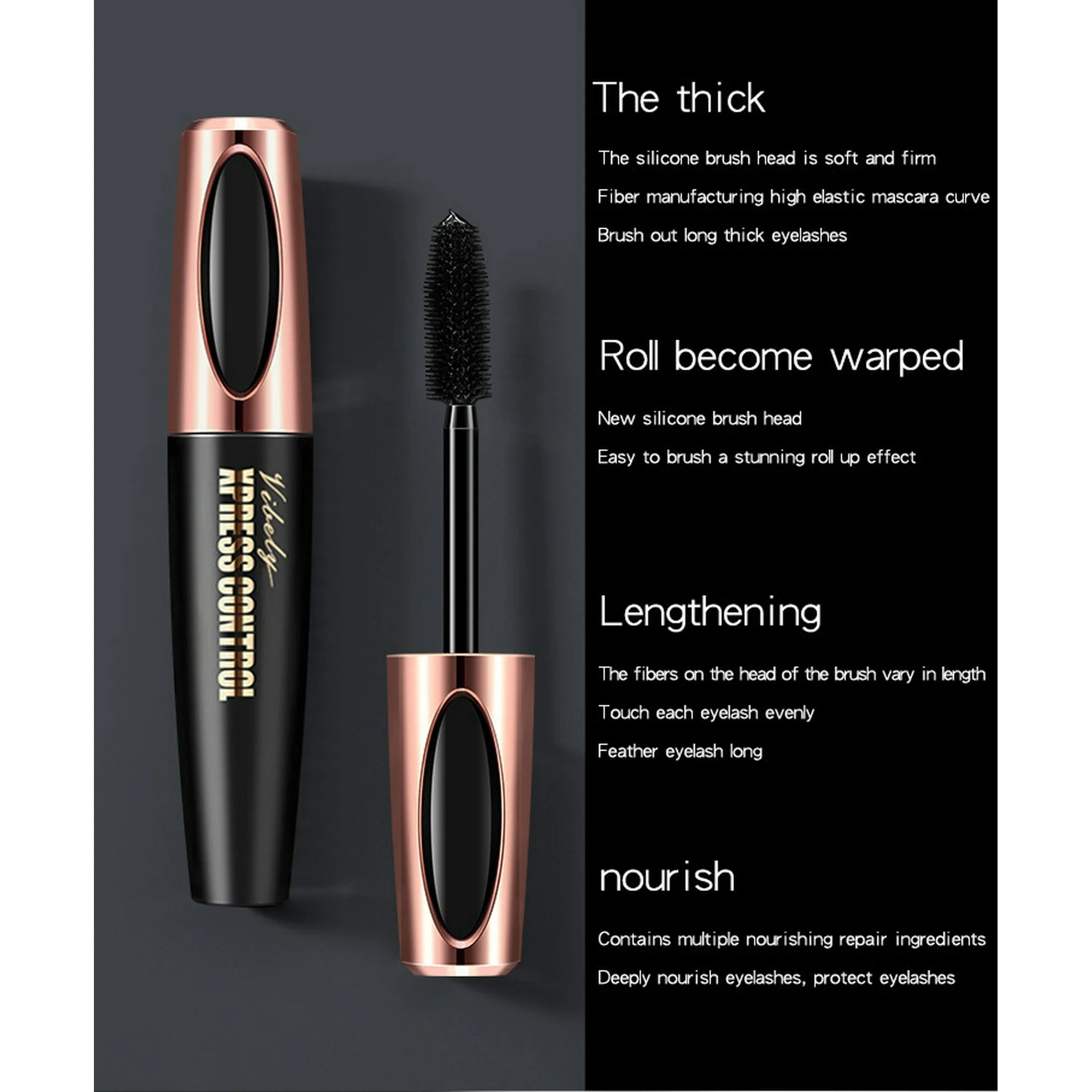4D Silk Fiber Mascara Waterproof Lengthening &amp; Volume