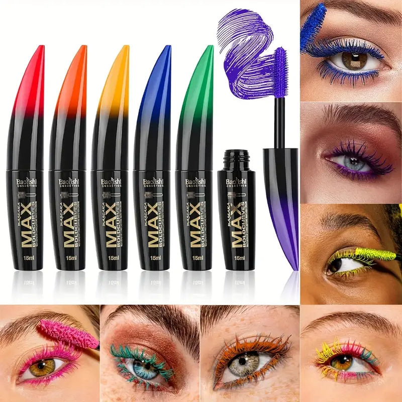 6 Colors Waterproof Colored Mascara Set