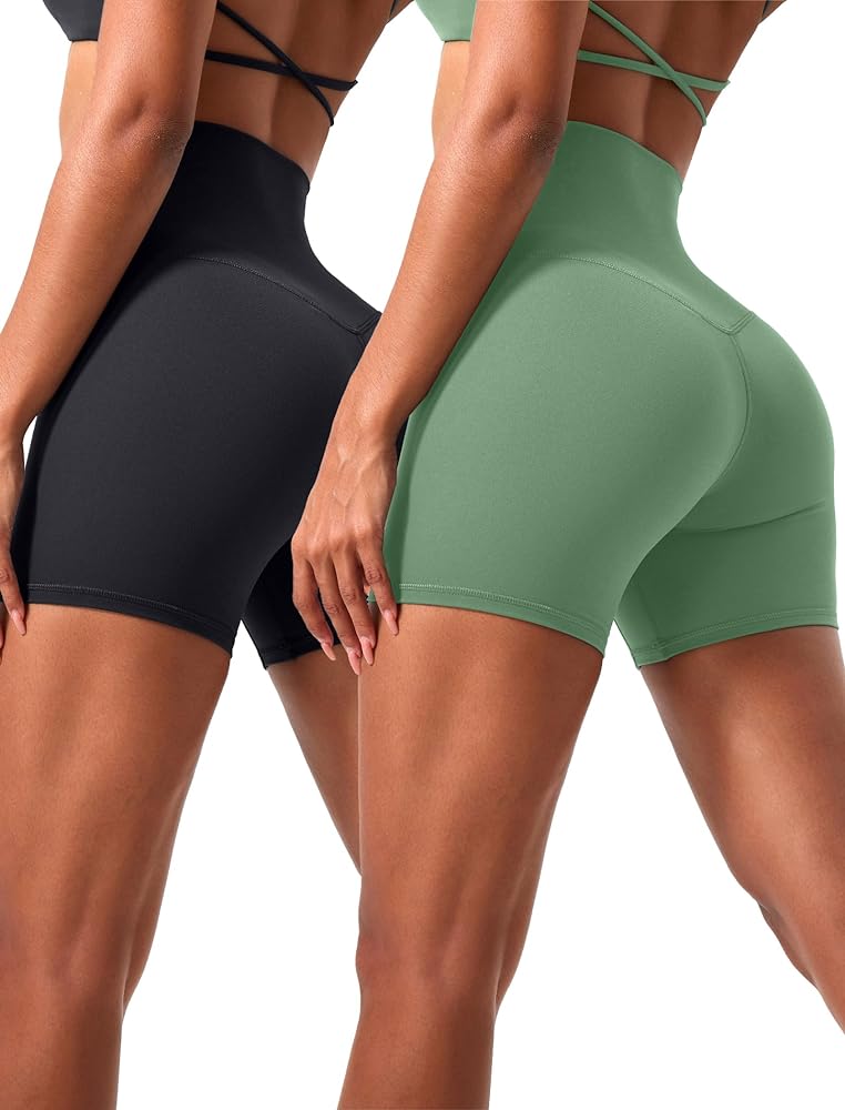 Women Yoga Shorts - High-Waisted Workout Activewear