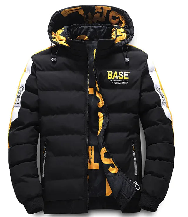 Men’s Warm Waterproof Winter Coat with Hood
