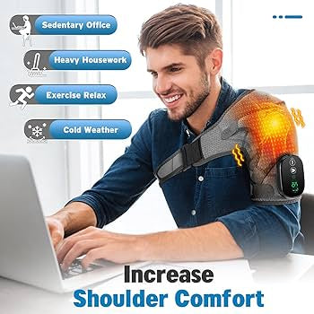 Electric Heating Shoulder Massager with Vibration Support