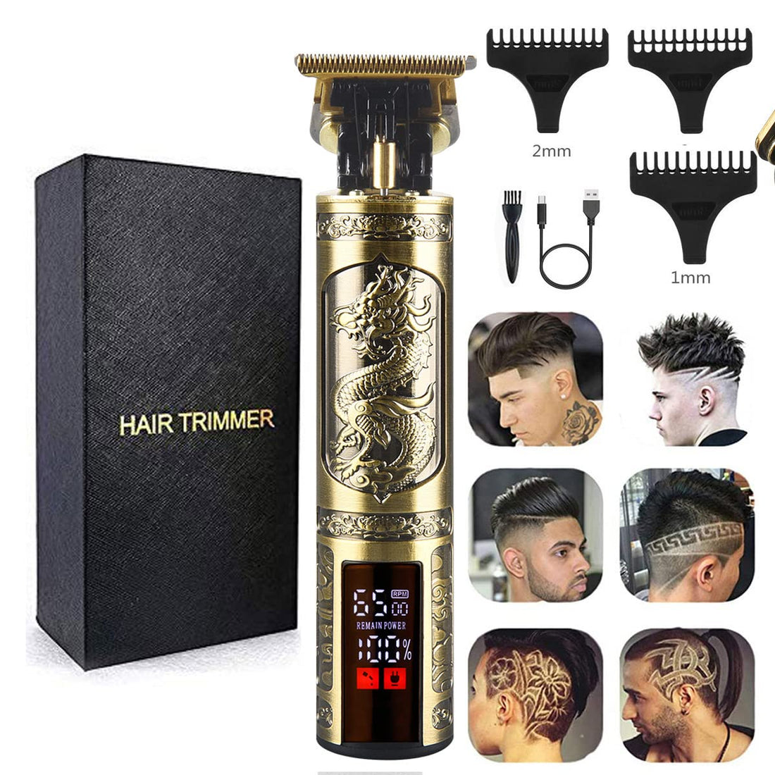Dragon T9 Pro Wireless Hair Clippers - Professional