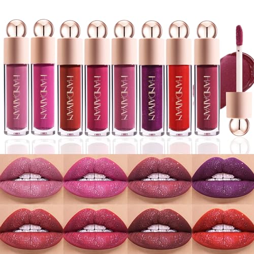 Glittery Matte Lip Gloss – Moisturizing Velvet Finish