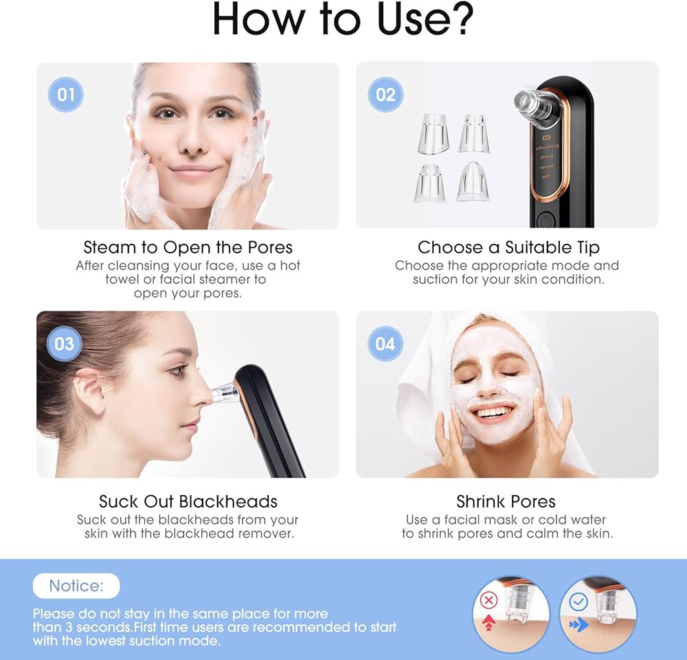 Professional Pore Vacuum Black - Blackhead Removal