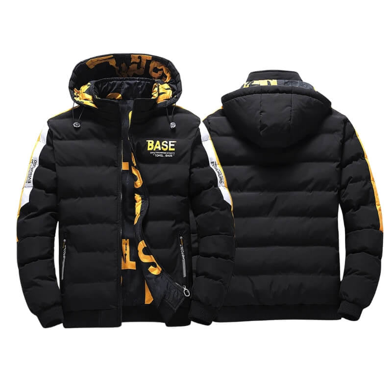 Men’s Warm Waterproof Winter Coat with Hood