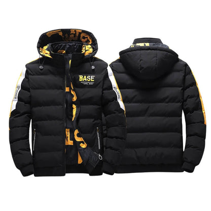 Men’s Warm Waterproof Winter Coat with Hood