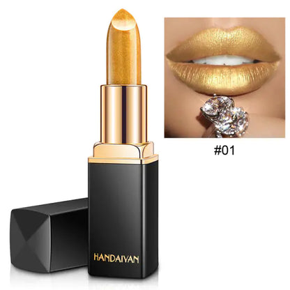 9 Colors Waterproof Glitter Lipstick - Long-Lasting
