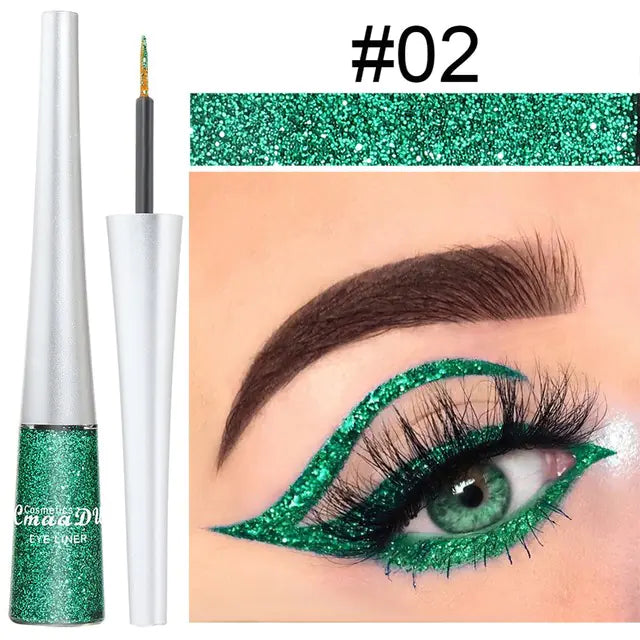 16 Colors Waterproof Glitter Eyeliner – Sparkling Makeup