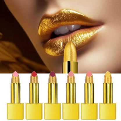 Gold Waterproof Matte Lipstick – Long Lasting