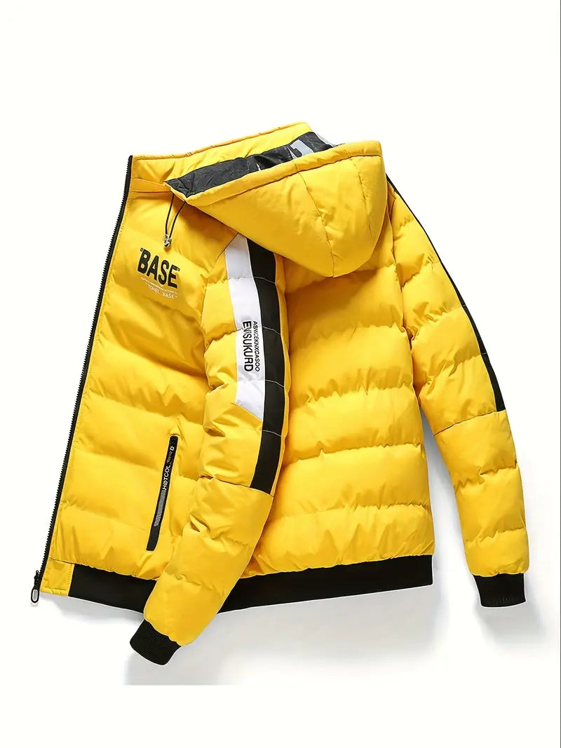 Men’s Warm Waterproof Winter Coat with Hood