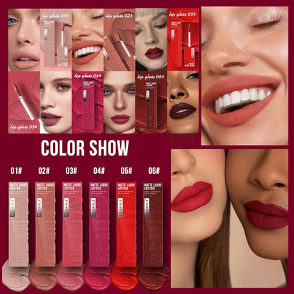 6 Colors Matte Liquid Lipstick Set
