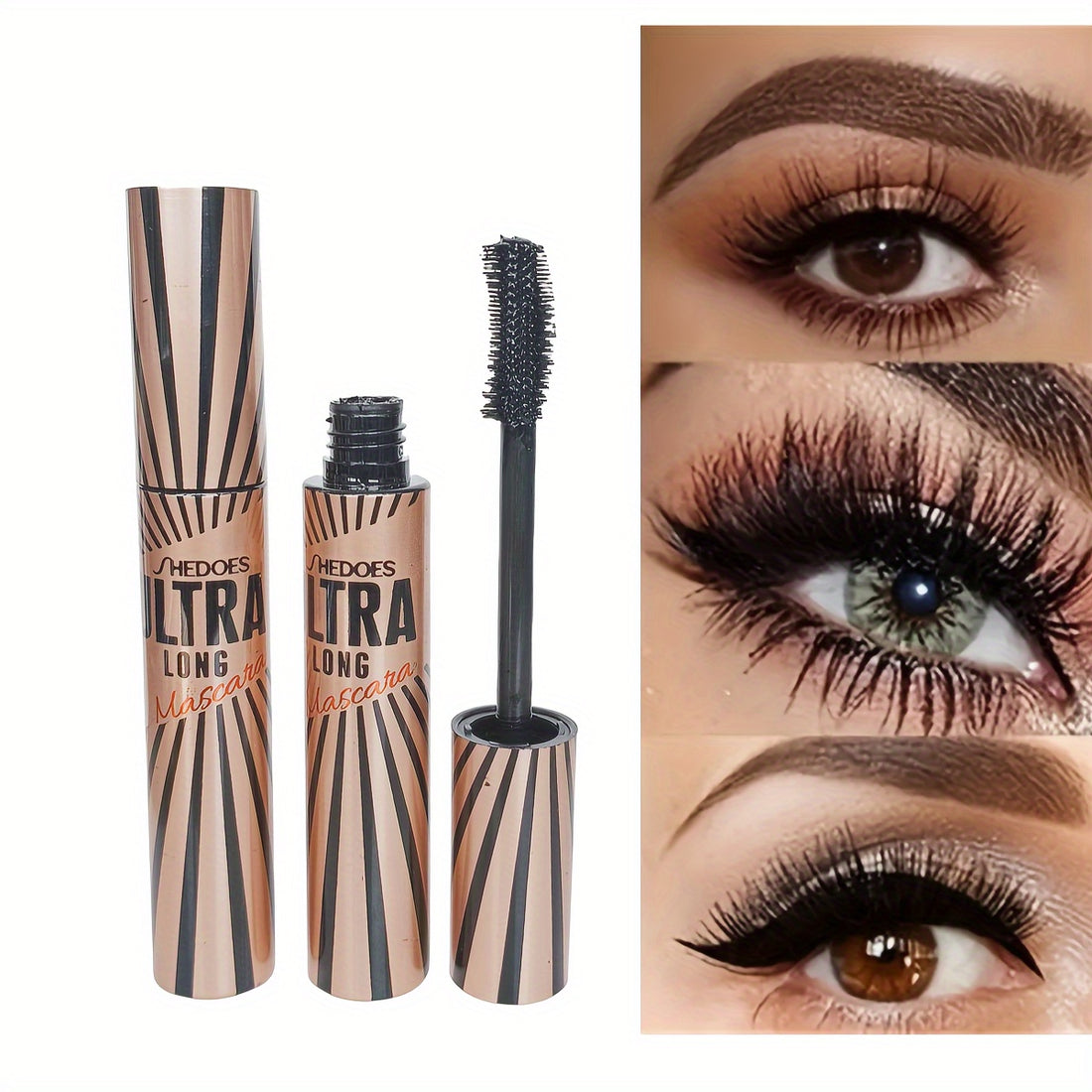4D Waterproof Mascara – Curved Meniscus Brush for Lift
