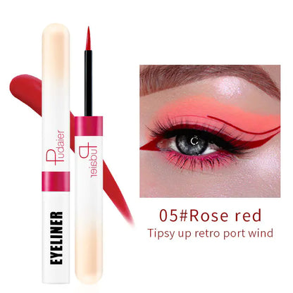 12 Colors Glitter Waterproof Eyeliner Set