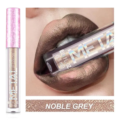 Metallic Liquid Lipstick Lip Gloss - Shimmery Finish
