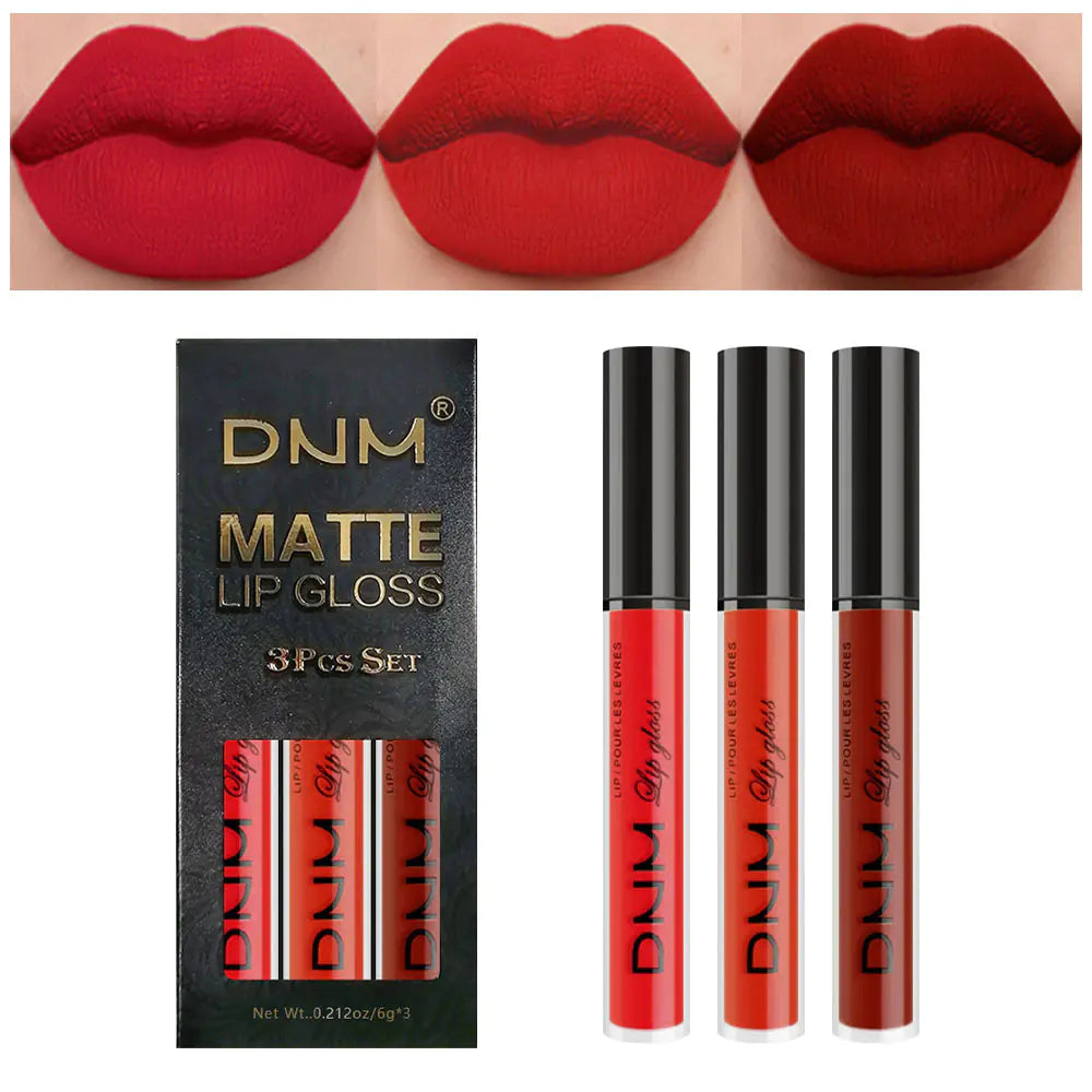 Lip Gloss 3 Piece Set - Matte Metallic Collection