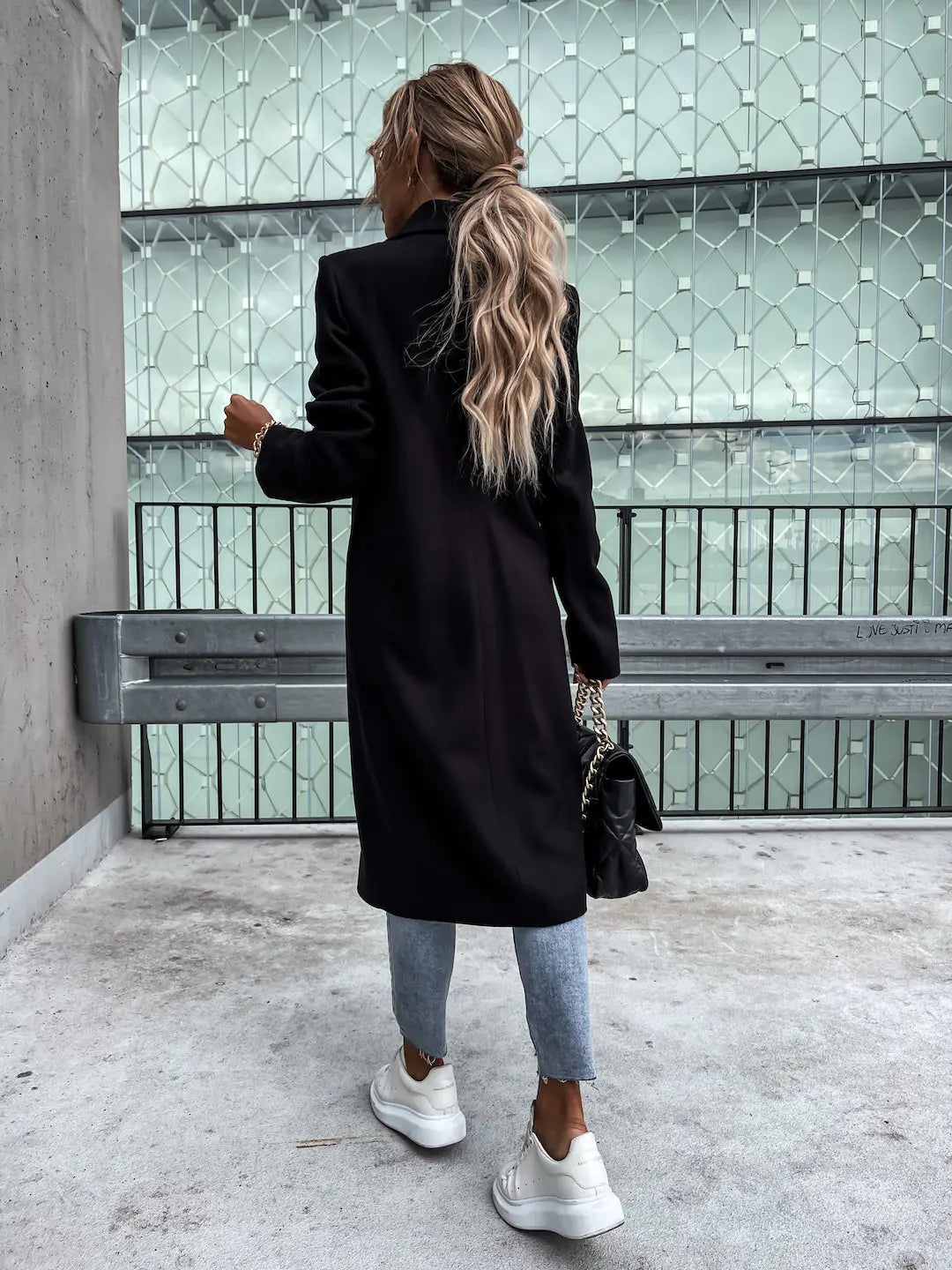 Long Wool Lapel Coat for Women – Autumn Winter Style