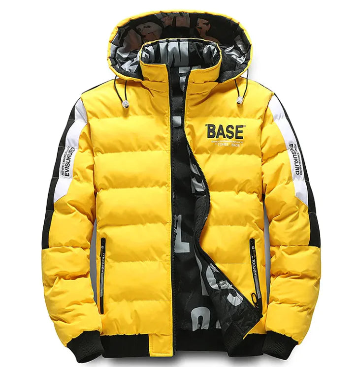 Men’s Warm Waterproof Winter Coat with Hood