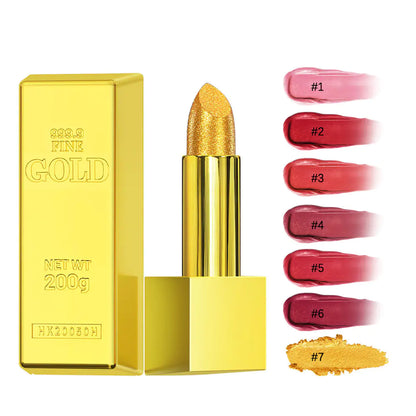Gold Waterproof Matte Lipstick – Long Lasting