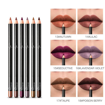 12 Color Waterproof Lip Liner - Nude Shades Set