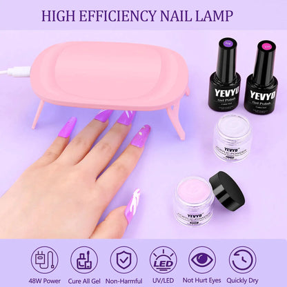 Complete Acrylic Nail Kit with UV Light