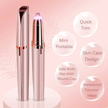 Load image into Gallery viewer, Painless Facial Hair Remover Electric Eyebrow Trimmer