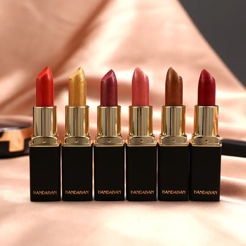 9 Colors Waterproof Glitter Lipstick - Long-Lasting