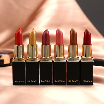 9 Colors Waterproof Glitter Lipstick - Long-Lasting