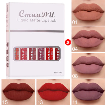 6 Pack Matte Lip Gloss Set - Complete Collection