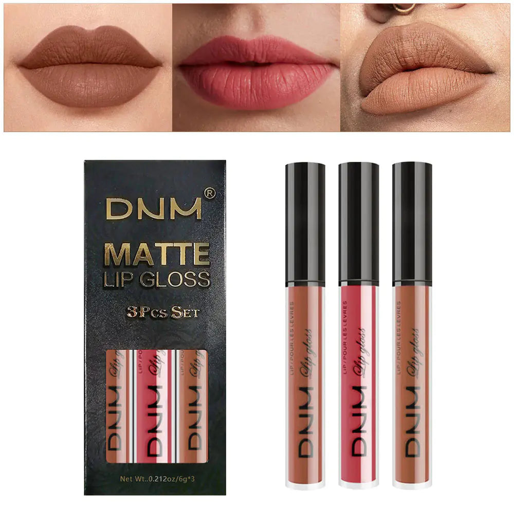 Lip Gloss 3 Piece Set - Matte Metallic Collection