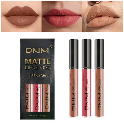 Lip Gloss 3 Piece Set - Matte Metallic Collection