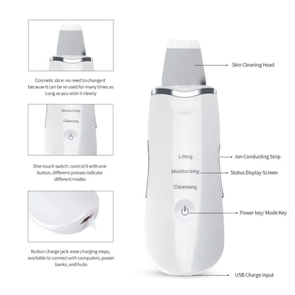 Ultrasonic Skin Scrubber - Deep Pore Cleansing