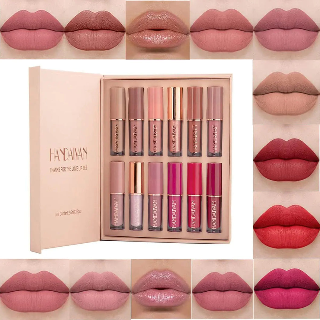 12 Colors Matte Nude Lipstick