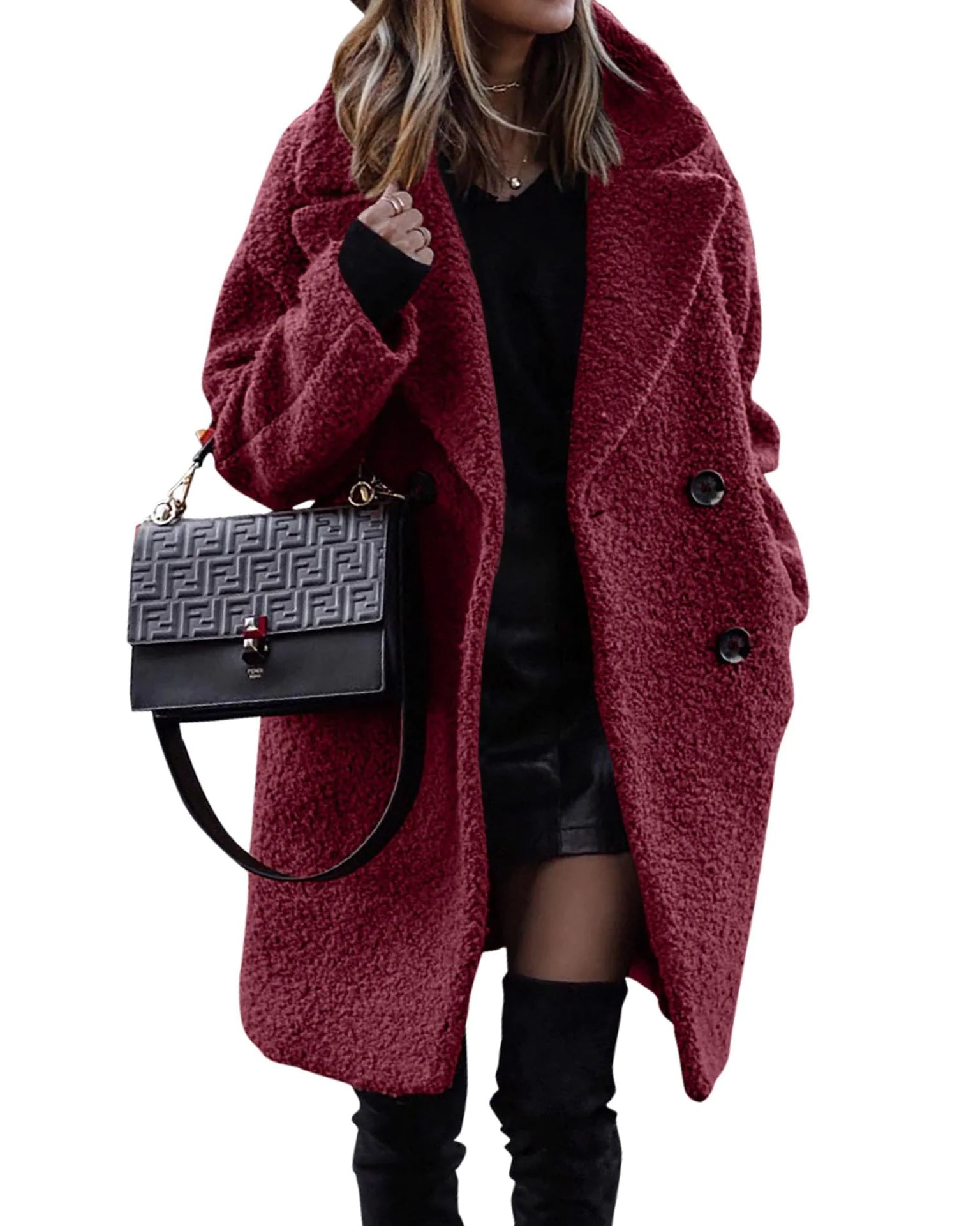 Velvet Elegance Winter Coat – Luxe Warm &amp; Chic Design