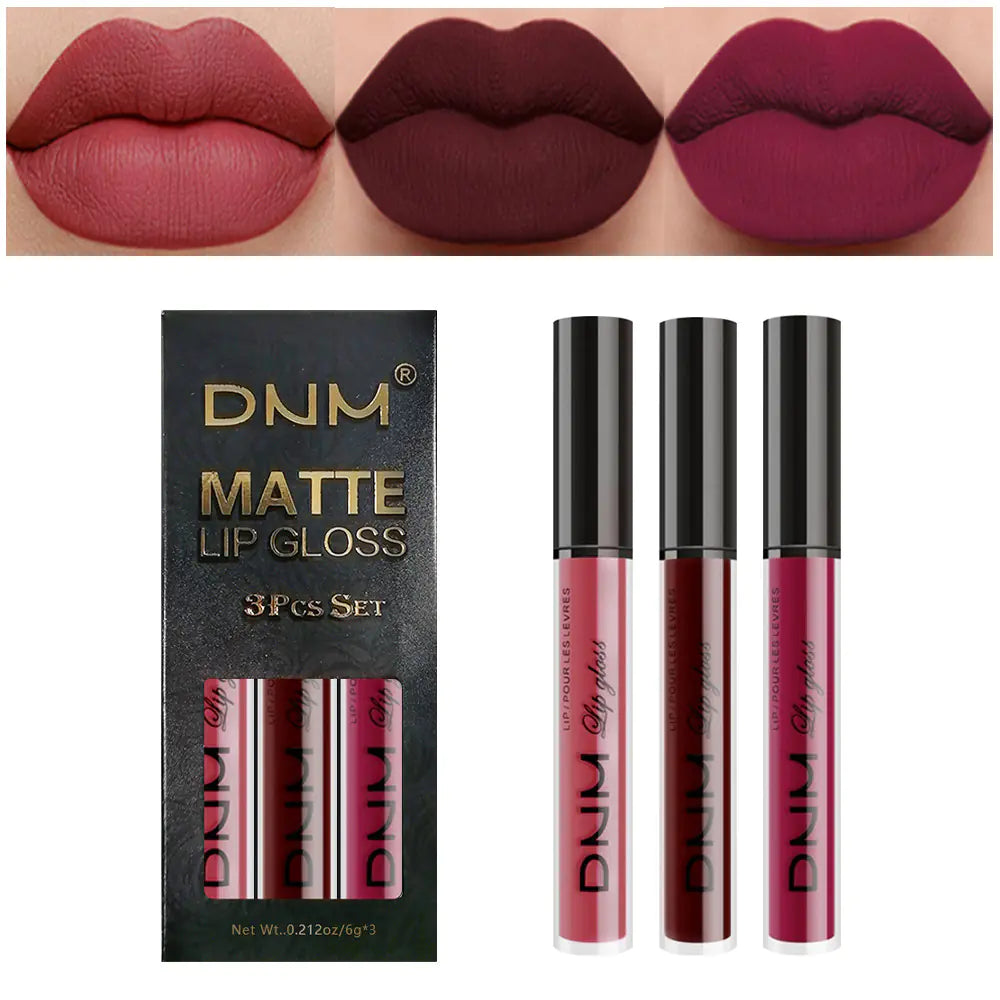 Lip Gloss 3 Piece Set - Matte Metallic Collection