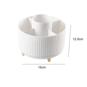 360° Rotating Makeup Brush Organizer – Sleek & Space-Saving