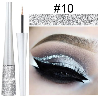 16 Colors Waterproof Glitter Eyeliner – Sparkling Makeup