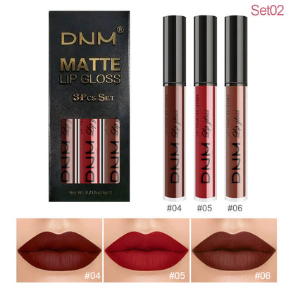 Lip Gloss 3 Piece Set - Matte Metallic Collection