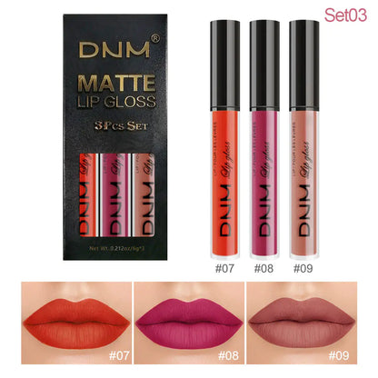 Lip Gloss 3 Piece Set - Matte Metallic Collection