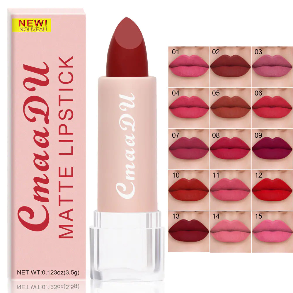 15-Color Matte Waterproof Lipstick Set