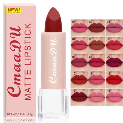 15-Color Matte Waterproof Lipstick Set