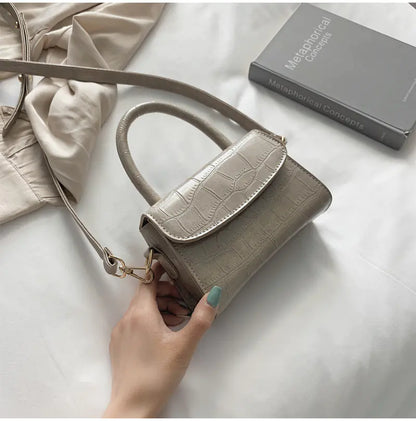 Small Square Handbag - Compact Geometric Design
