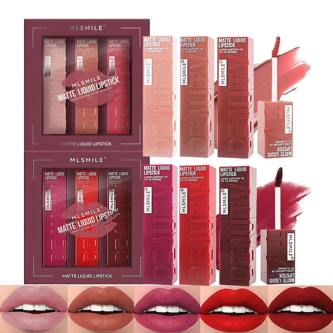 6 Colors Matte Liquid Lipstick Set
