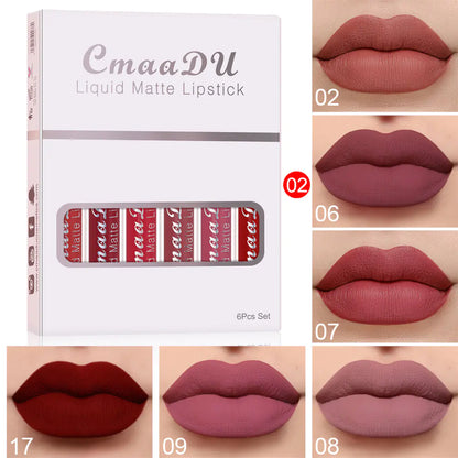 6 Pack Matte Lip Gloss Set - Complete Collection