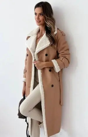 Elegant Winter Lapel Coat – Warm &amp; Stylish Outerwear