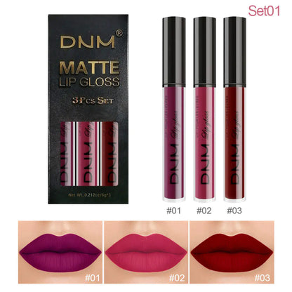 Lip Gloss 3 Piece Set - Matte Metallic Collection