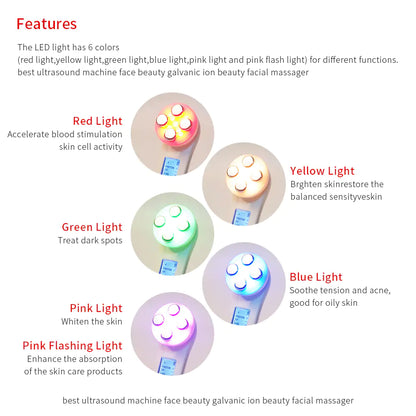 LED Light Therapy Facial Massager - Anti-Aging