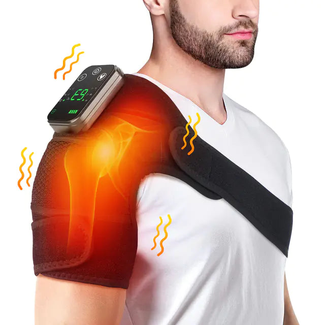 Electric Heating Shoulder Massager with Vibration Support
